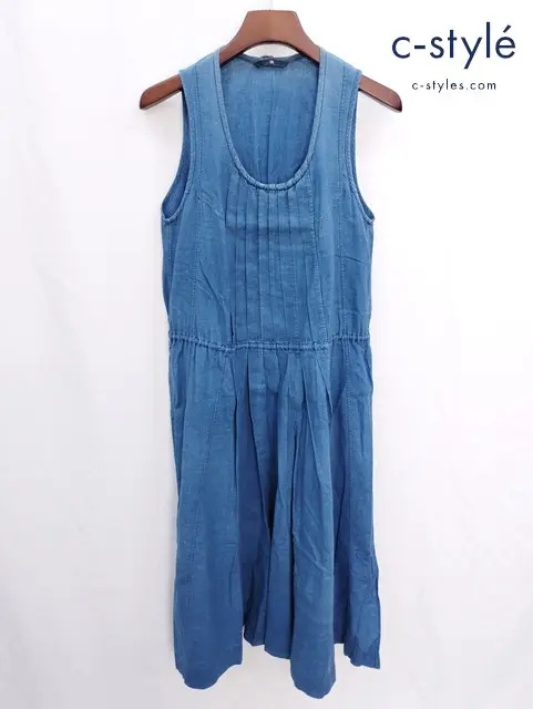 45R フォーティーファイブアール ノースリーブワンピース 1 インディゴ 藍染 コットン