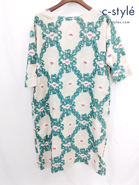 45R フォーティーファイブアール ワンピース 0 クリーム系 花 植物 コットン