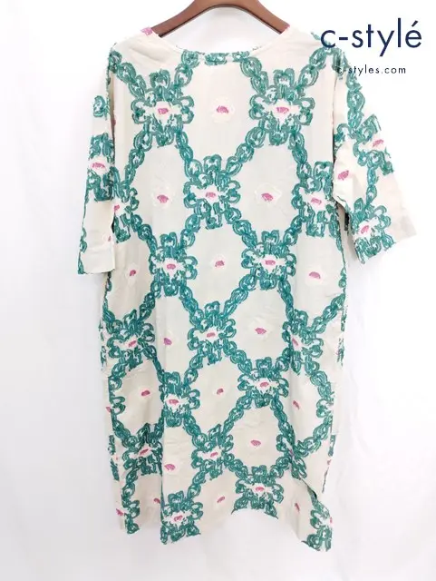 45R フォーティーファイブアール ワンピース 0 クリーム系 花 植物 コットン