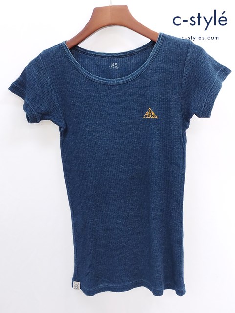45R フォーティーファイブアール 藍染Tシャツ 1 インディゴ 半袖 レディース