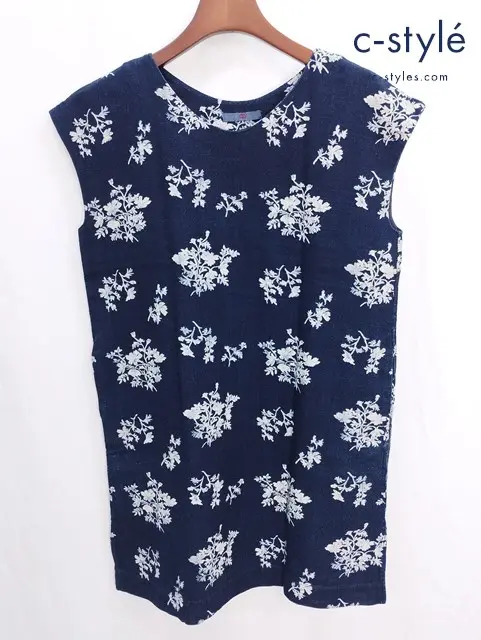 45R フォーティーファイブアール ノースリーブワンピース 1 インディゴ 藍染 植物 コットン