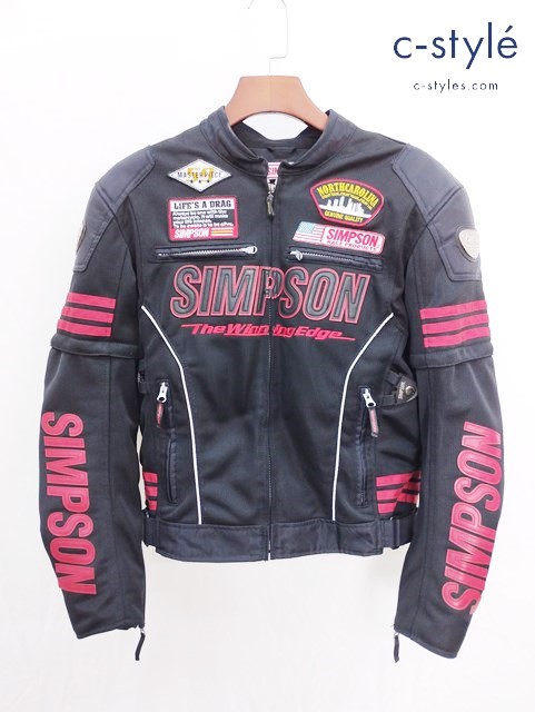 SIMPSON シンプソン メッシュジャケット L ブラック SJ-8115 バイクウェア バイク用品