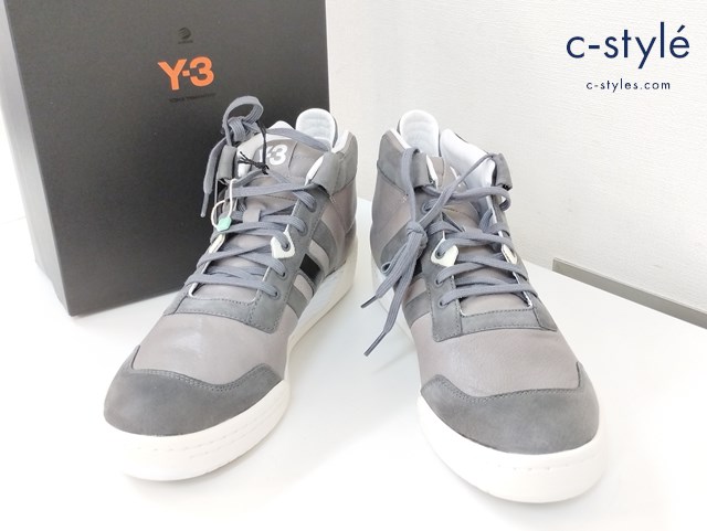 Y-3 ワイスリー adidas アディダス スニーカー COURTSIDE 28.5ｃｍ グレー YOHJI YAMAMOTO 山本耀司 V22233 布製袋 靴