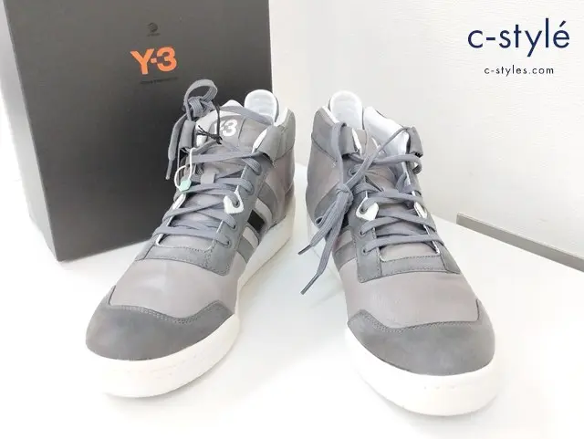 Y-3 ワイスリー adidas アディダス スニーカー COURTSIDE 28.5ｃｍ グレー YOHJI YAMAMOTO 山本耀司 V22233 布製袋 靴