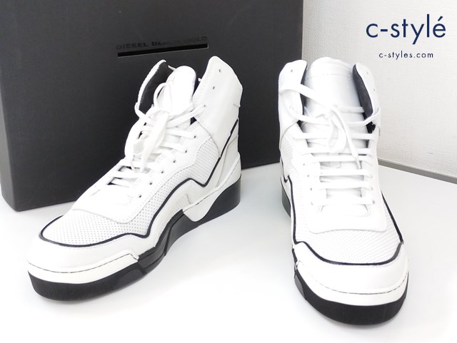 DIESEL BLACK GOLD ディーゼルブラックゴールド スニーカー 27ｃｍ ホワイト/ブラック S162-1 靴 シューズ