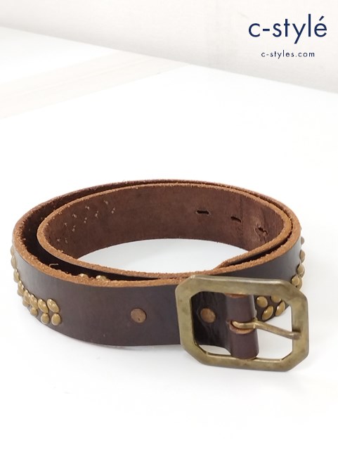HTC エイチティーシー スタッズベルト 34インチ ブラウン系
