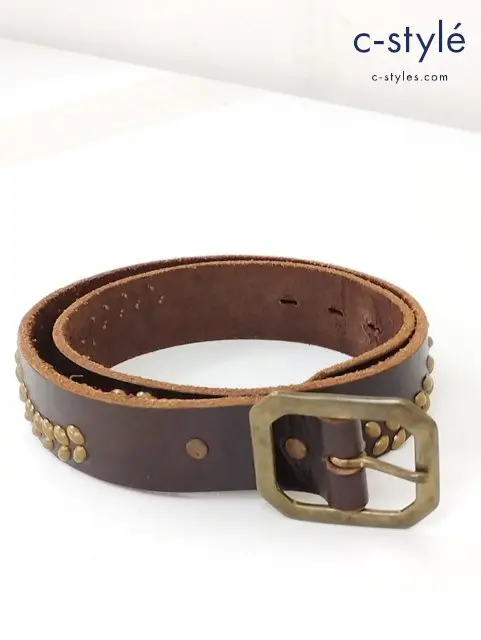 HTC エイチティーシー スタッズベルト 34インチ ブラウン系