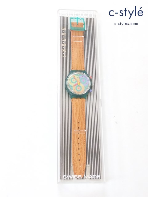 Swatch スウォッチ 腕時計 クォーツ CHRONO クロノ SCL102 Sound グリーン