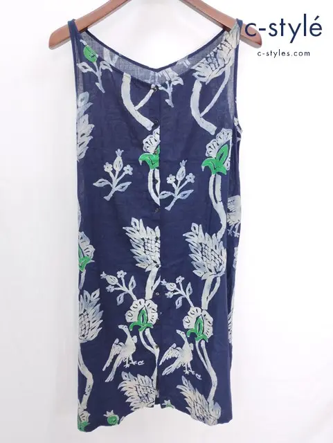 45R フォーティーファイブアール ノースリーブワンピース 2 インディゴ 藍染 植物 コットン