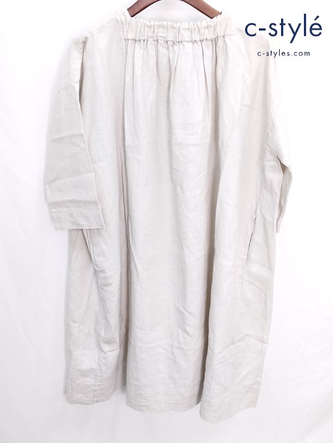 45R フォーティーファイブアール リネンワンピース 0 ベージュ 無地