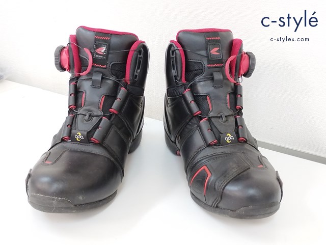 RSタイチ ライディングシューズ DRYMASTER BOA ドライマスター ボア 25ｃｍ ブラック/レッド 靴 バイク用品