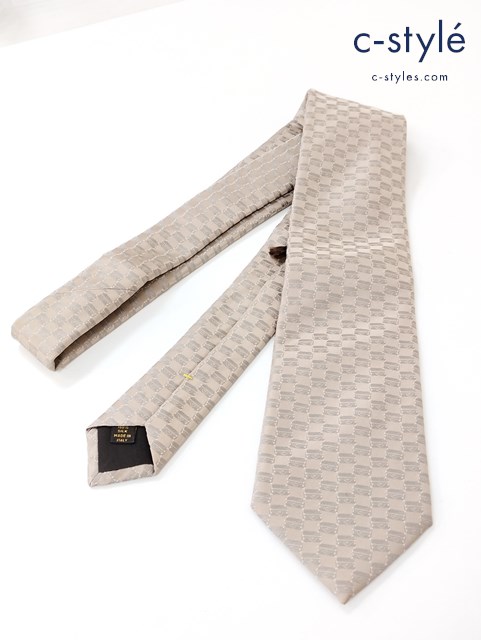 LOUIS VUITTON ルイヴィトン ネクタイ M73700 橙色系 CRAV.VOYAGE BEIGE 総柄