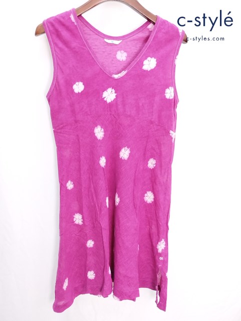 45R フォーティーファイブアール ノースリーブワンピース 3 ピンク コットン