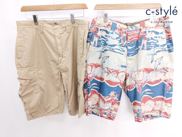 45R フォーティーファイブアール ハーフパンツ 32 3 ベージュ マルチカラー コットン 無地 海