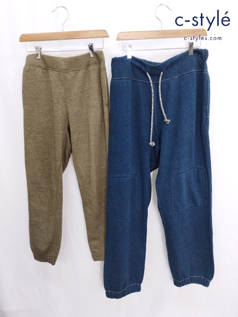 45R フォーティーファイブアール パンツ 3 インディゴ カーキ スウェット生地 ウエストゴム