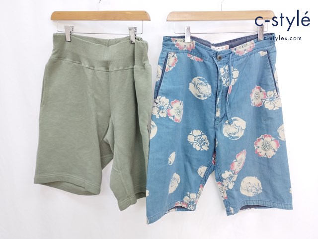 45R フォーティーファイブアール ハーフパンツ 4 ブルー系 グリーン系 2 花