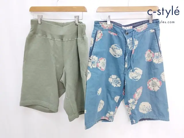 45R フォーティーファイブアール ハーフパンツ 4 ブルー系 グリーン系 2 花