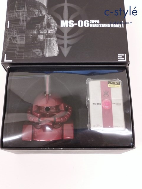 ZIPPO オイルライター 機動戦士ガンダム ジッポースタンドセット シャア MS-06S ヘッドスタンドモデル 2004年