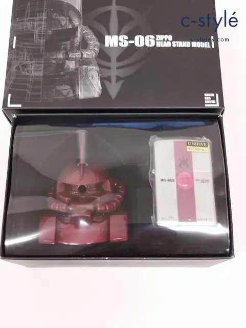 ZIPPO オイルライター 機動戦士ガンダム ジッポースタンドセット シャア MS-06S ヘッドスタンドモデル 2004年