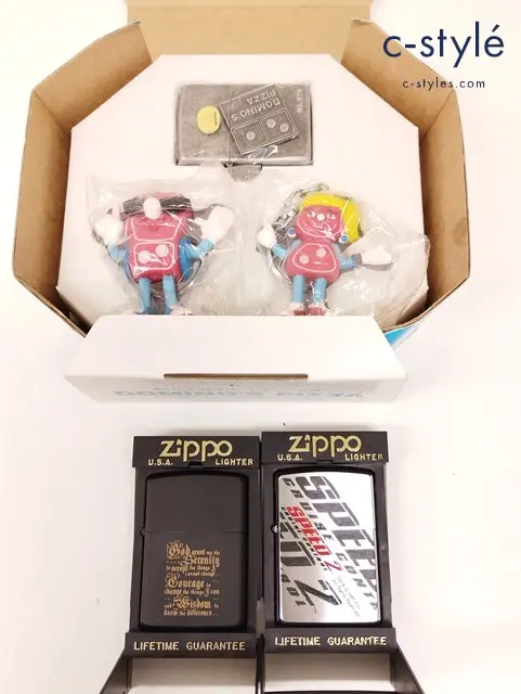 ZIPPO ジッポー オイルライター 喫煙具 DOMINO’S PIZZA ドミノピザ キーホルダー付 1996年 他 計3点