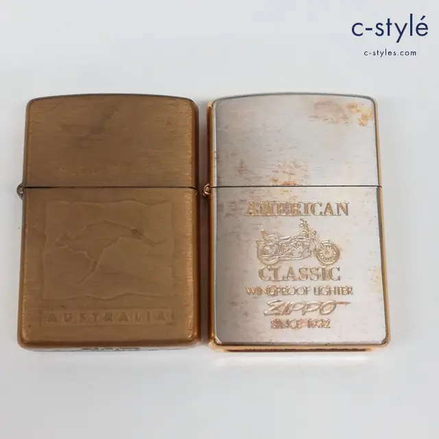 ZIPPO オイルライター AUSTRALIA オーストラリア カンガルー SOLID BRASS 1993年 AMERICAN CLASSIC 1997年