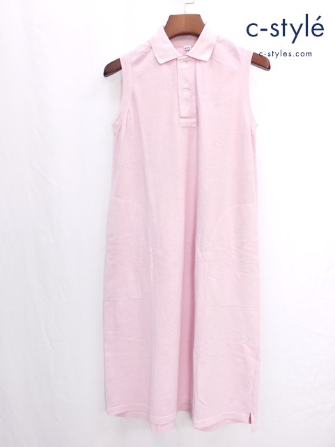 45R フォーティーファイブアール カノコポロドレス ピンク ノースリーブ コットン ワンピース