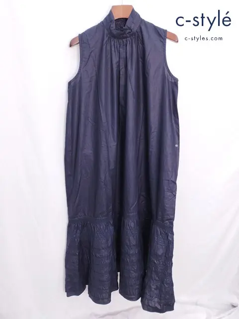 45R フォーティーファイブアール ノースリーブワンピース 0 紺 コットン