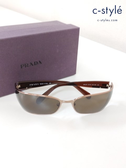 PRADA プラダ サングラス メタルフレーム SPR53F 67☐16 ブラウン系 4AC-3N1 120 アイウェア グラサン
