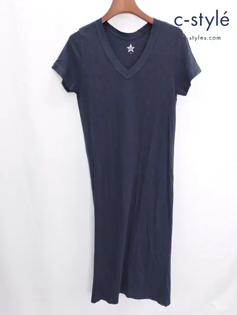 45R フォーティーファイブアール ワンピース 無地 3 ブラック系 綿100％ 日本製 レディース