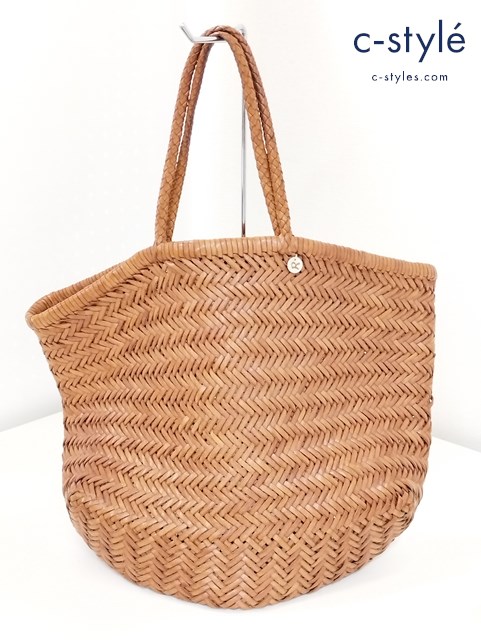 45R フォーティーファイブアール トートバッグ レザーメッシュ ブラウン レザーかごBAG