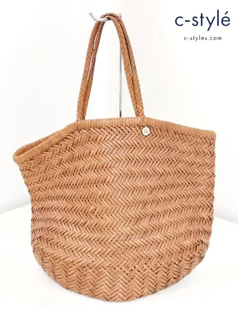 45R フォーティーファイブアール トートバッグ レザーメッシュ ブラウン レザーかごBAG