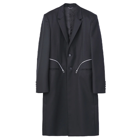 JOHN LAWRENCE SULLIVAN(ジョンローレンスサリバン) コート Wool single zip coat | Black