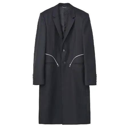 JOHN LAWRENCE SULLIVAN(ジョンローレンスサリバン) コート Wool single zip coat | Black