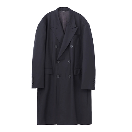 JOHN LAWRENCE SULLIVAN(ジョンローレンスサリバン) コート Shadow stripe wool double breasted coat 1A001-0224-01