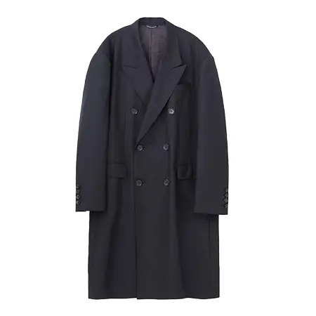 JOHN LAWRENCE SULLIVAN(ジョンローレンスサリバン) コート Shadow stripe wool double breasted coat 1A001-0224-01