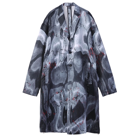 JOHN LAWRENCE SULLIVAN(ジョンローレンスサリバン) コート Printed satin oversized side zip coat
