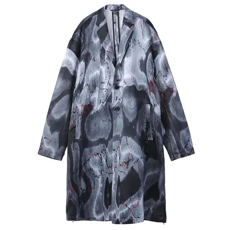 JOHN LAWRENCE SULLIVAN(ジョンローレンスサリバン) コート Printed satin oversized side zip coat