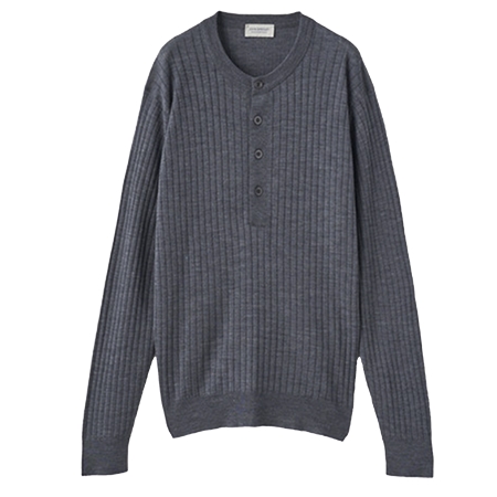JOHN SMEDLEY(ジョンスメドレー) ニット A4713 リブヘンリーネックニットプルオーバー| A4713 | 30G