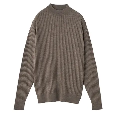 JOHN SMEDLEY(ジョンスメドレー) ニット A4715 リブモックネックニットプルオーバー| A4715 | 30G