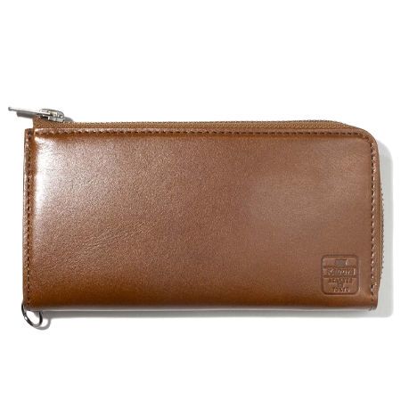 KADOYA(カドヤ) 財布 L ZIP COMPACT WALLET / BRWON