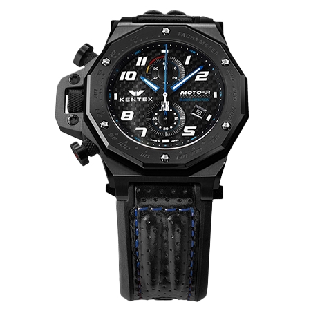 KENTEX(ケンテックス) モトアール MOTO-R chronograph ブラック×ブルー[S787X-05]