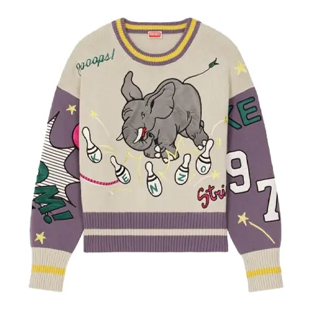 KENZO(ケンゾー) ニット BOWLING ELEPHANT メリノウール ジャンパー