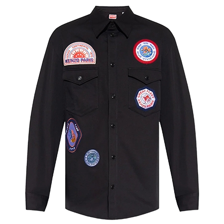 KENZO(ケンゾー) シャツ パッチディテール ボタン付きシャツ