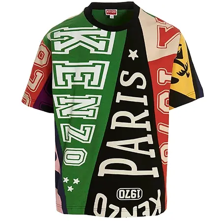 KENZO(ケンゾー) Tシャツ オールオーバー ロゴ プリント クルーネック T シャツ