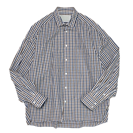 kolor(カラー) シャツ ギンガムブロードロングスリーブシャツ