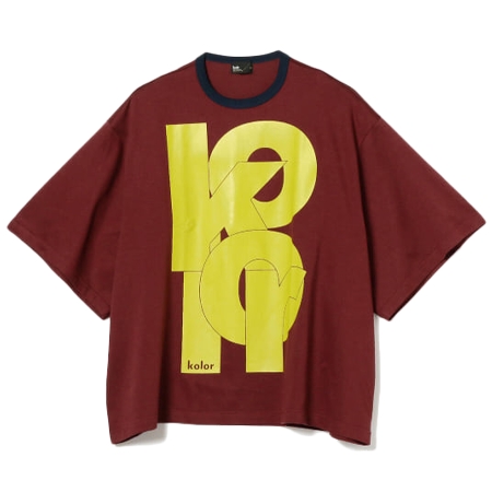 kolor(カラー) Tシャツ ロゴプリント ビッグＴシャツ