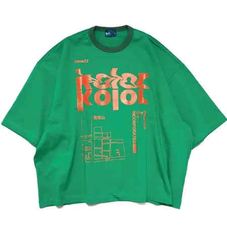 kolor(カラー) Tシャツ 度詰めハード天竺プリントTシャツ