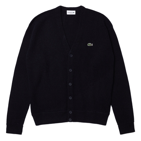 LACOSTE(ラコステ) カーディガン ガーター編みVネックカーディガン