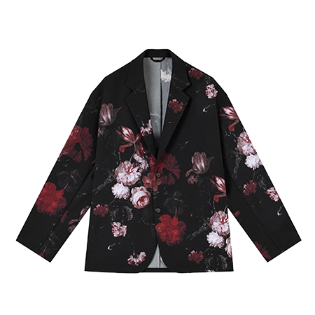 LAD MUSICIAN(ラッドミュージシャン) ジャケット OIL PAINTING FLOWER UNCONSTRUCTED BIG JACKET