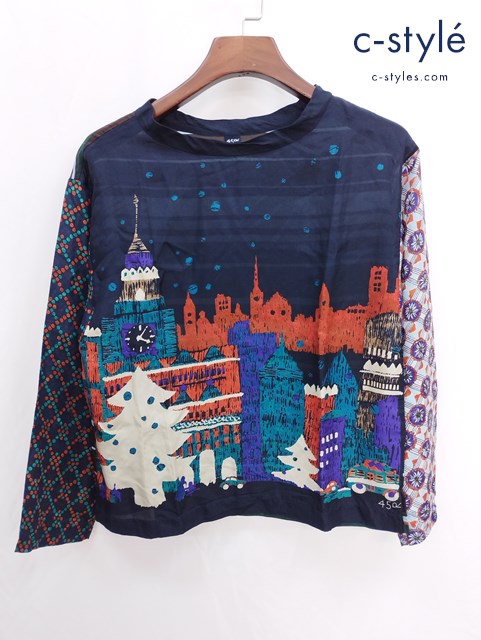 45R フォーティファイブアール シルク絵本バンダナBLOUSE 0 マルチカラー ブラウス レディース